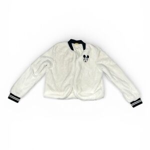 Disney White Fleece Puffer Jacket